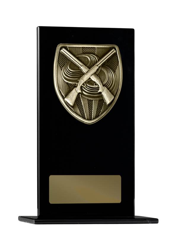Clay Pigeon Shooting Glass Trophy 200mm