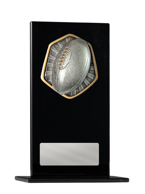 Aussie Rules Glass Trophy 200mm