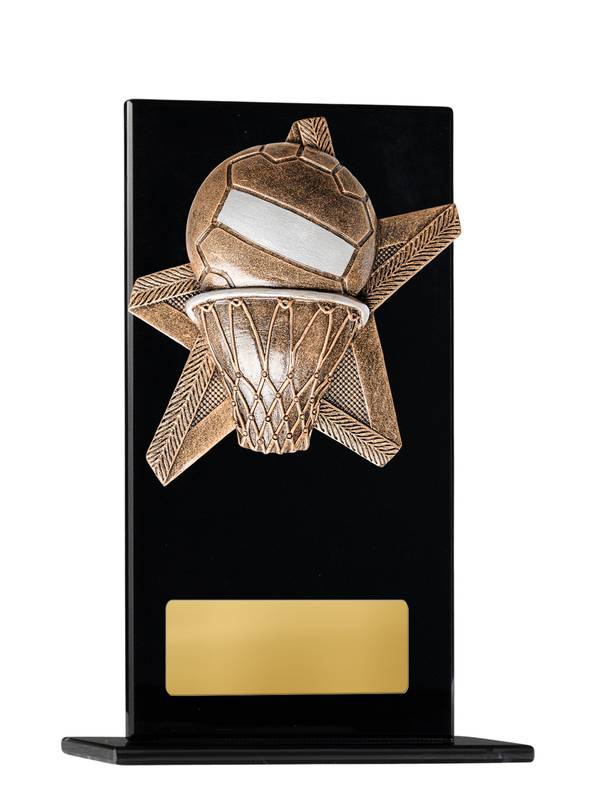 Netball Glass Trophy 200mm