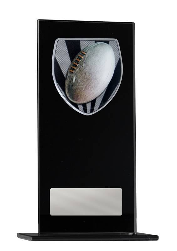 Aussie Rules Glass Trophy 200mm