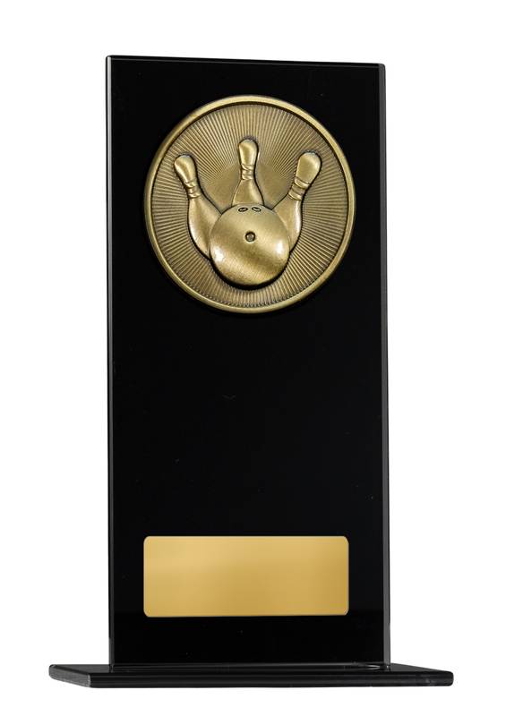 Ten Pin Bowling Glass Trophy 180mm